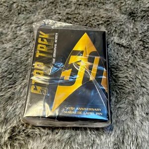 Brand New sealed in Box Star Trek 50th Anniversary Magnetic Lapel Pin